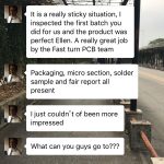 Positive feedback from PCB customers